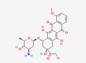 Two-dimensional chemical structure of 14-Bromodaunorubicin