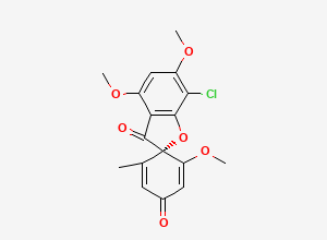 Two-dimensional chemical structure of Griseofulvin EP Impurity C / Dehydrogriseofulvin, CAS 3573-90-8
