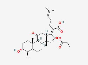 Two-dimensional chemical structure of Fusidic Acid EP Impurity H, CAS 16711-91-4