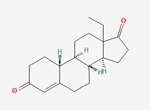 Two-dimensional chemical structure of Levonorgestrel EP Impurity L / Levodione / D-Ethyl Gonendione, CAS 21800-83-9