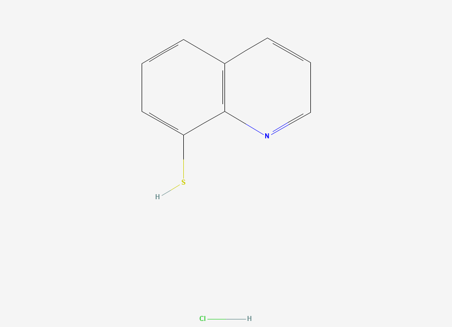 Two-dimensional chemical structure of 8-Mercaptoquinoline hydrochloride