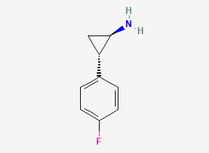 Two-dimensional chemical structure of 4-Fluorotranylcypromine