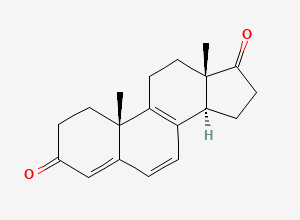 Two-dimensional chemical structure of Androsta-4,6,8(9)-triene-3,17-dione