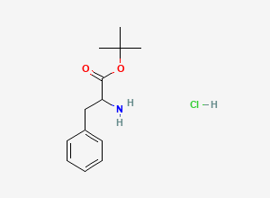 Two-dimensional chemical structure of tert-butyl 3-phenyl-L-alaninate hydrochloride