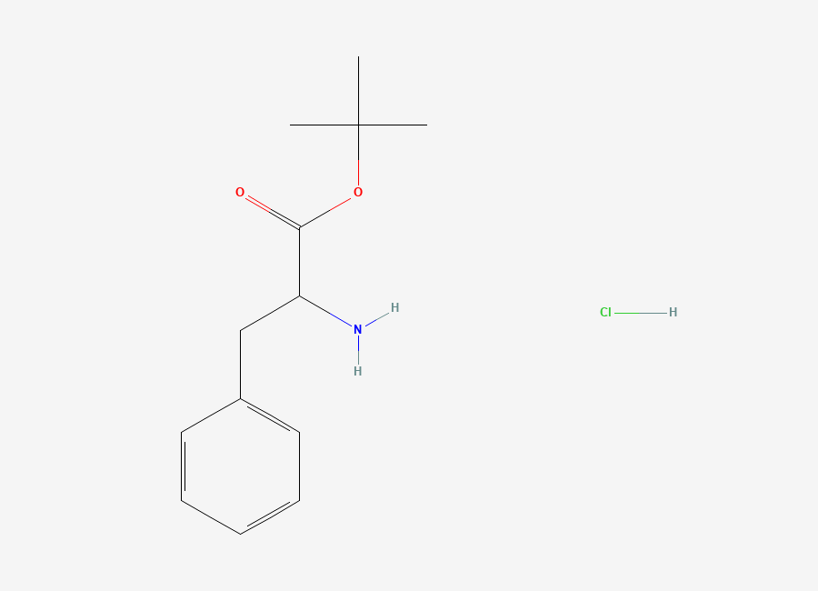 Two-dimensional chemical structure of tert-butyl 3-phenyl-L-alaninate hydrochloride