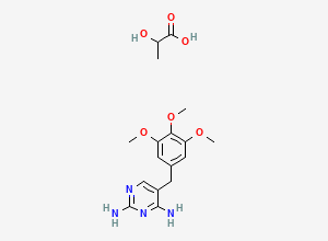 Two-dimensional chemical structure of Trimethoprim lactate