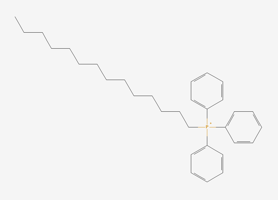Two-dimensional chemical structure of Triphenyl(tetradecyl)phosphanium