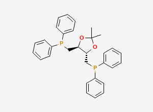 Two-dimensional chemical structure of (+)-2,2-Dimethyl-4,5-((diphenylphosphino)dimethyl)dioxolane