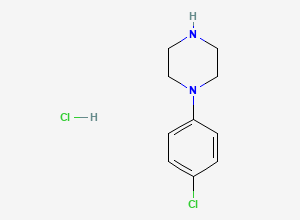Two-dimensional chemical structure of 1-(4-Chlorophenyl)-piperazine hydrochloride, CAS 13078-12-1