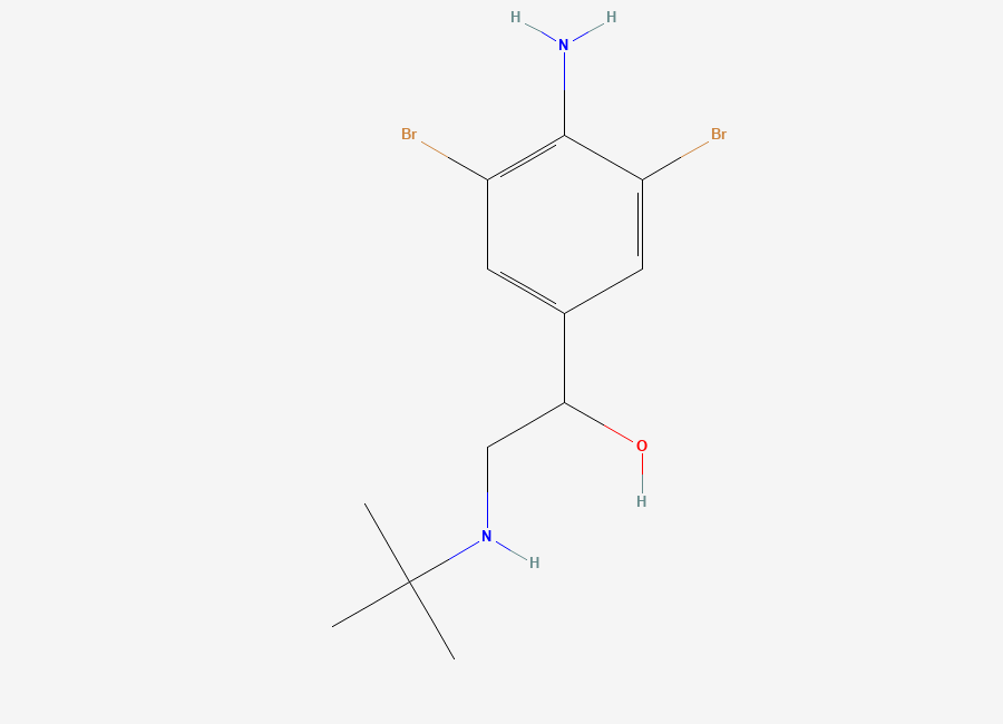 Two-dimensional chemical structure of Brombuterol