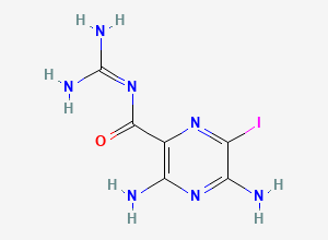 Two-dimensional chemical structure of 6-Iodo Amiloride, CAS 60398-23-4