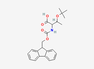 Two-dimensional chemical structure of N-((9H-fluoren-9-ylmethoxy)carbonyl)-O-isopropyl-L-threonine