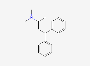 Two-dimensional chemical structure of Trimethyldiphenylpropylamine