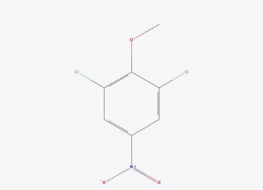 Two-dimensional chemical structure of 1,3-Dichloro-2-methoxy-5-nitrobenzene