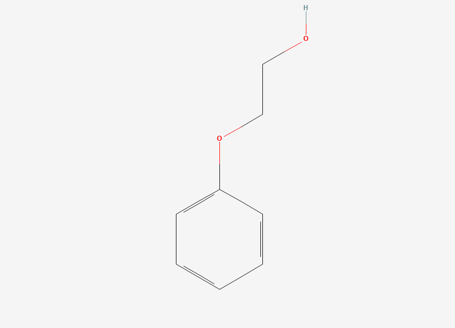 Two-dimensional chemical structure of Phenoxyethanol, CAS 122-99-6