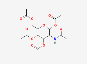 Two-dimensional chemical structure of 1,3,4,6-Tetra-O-acetyl-2-deoxy-2-((1-hydroxyethylidene)amino)hexopyranose