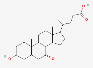 Two-dimensional chemical structure of 3-Hydroxy-7-oxocholan-24-oic acid