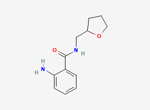 Two-dimensional chemical structure of 2-amino-N-(oxolan-2-ylmethyl)benzamide