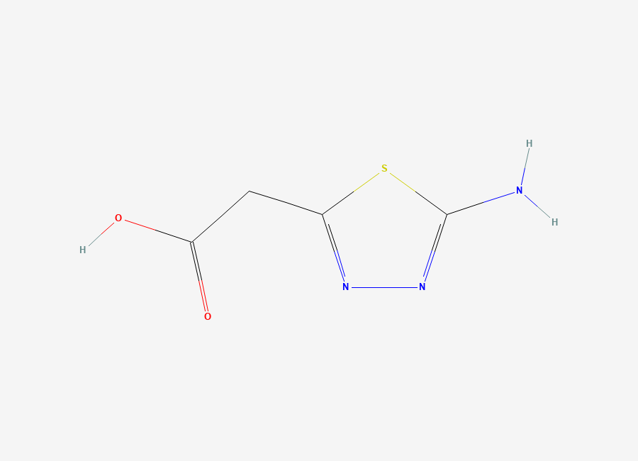 Two-dimensional chemical structure of 2-(5-Amino-1,3,4-thiadiazol-2-yl)acetic acid