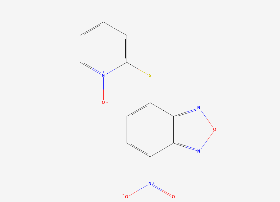 Two-dimensional chemical structure of 2-((7-Nitrobenzo(c)(1,2,5)oxadiazol-4-yl)thio)pyridine 1-oxide