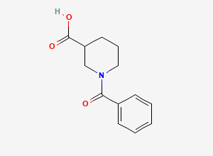 Two-dimensional chemical structure of 1-Benzoylpiperidine-3-carboxylic acid