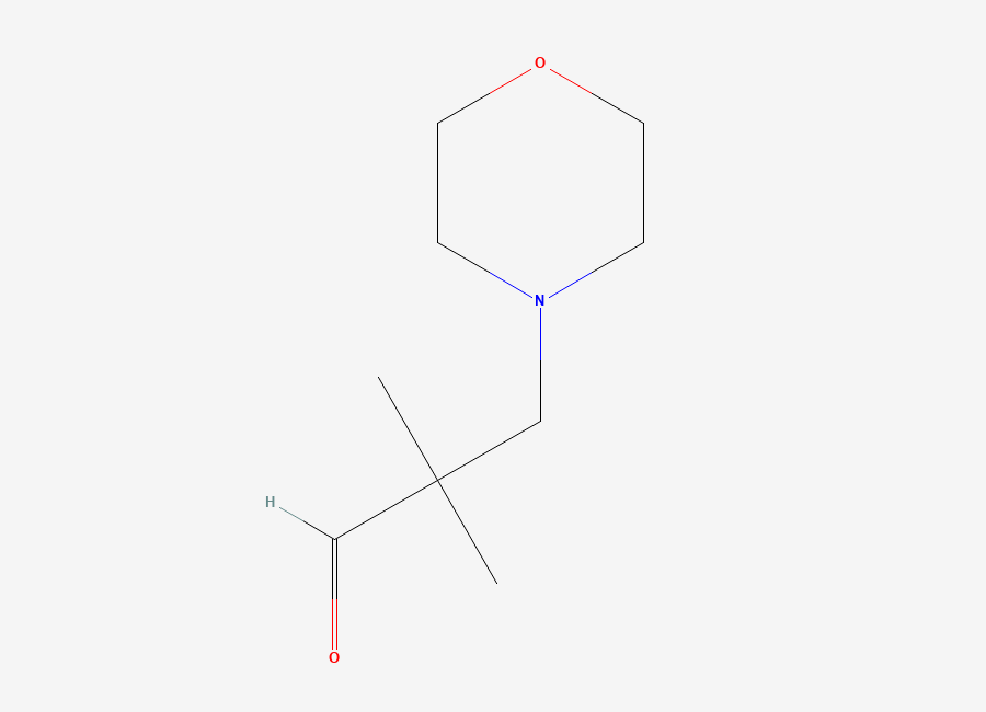 Two-dimensional chemical structure of 2,2-Dimethyl-3-(morpholin-4-yl)propanal