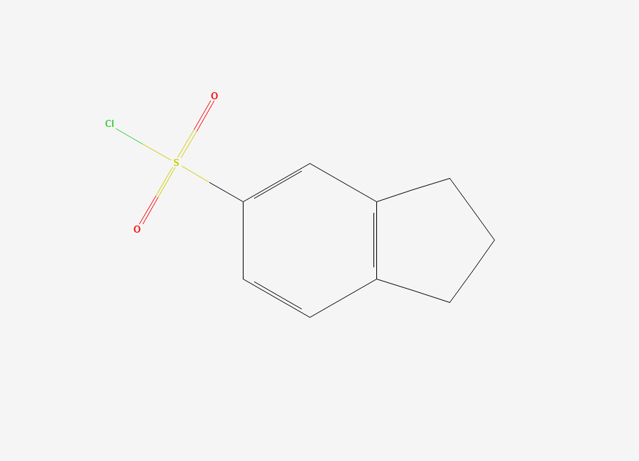 Two-dimensional chemical structure of 2,3-dihydro-1H-indene-5-sulfonyl chloride
