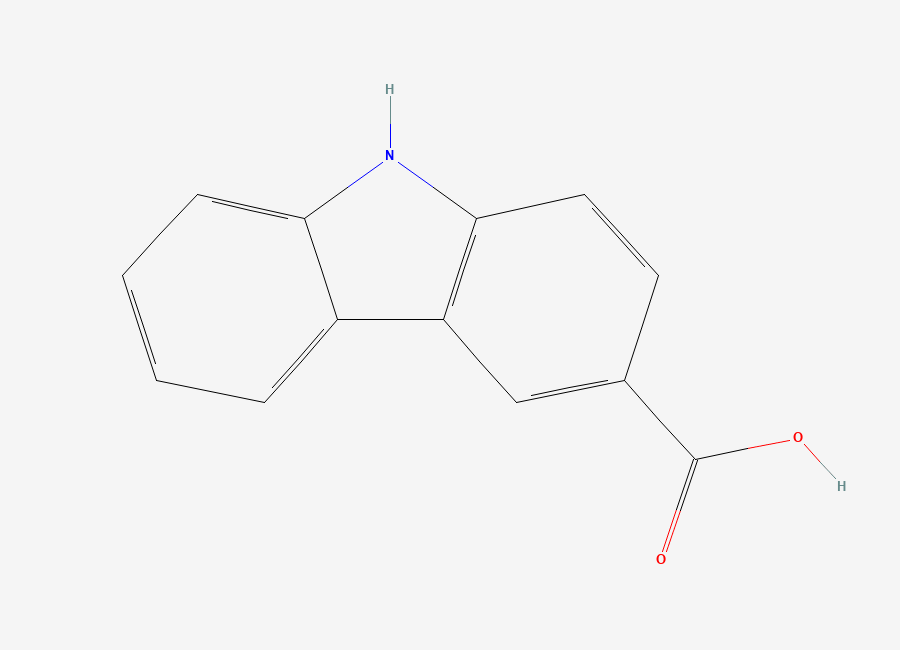 Two-dimensional chemical structure of 9H-Carbazole-3-carboxylic acid