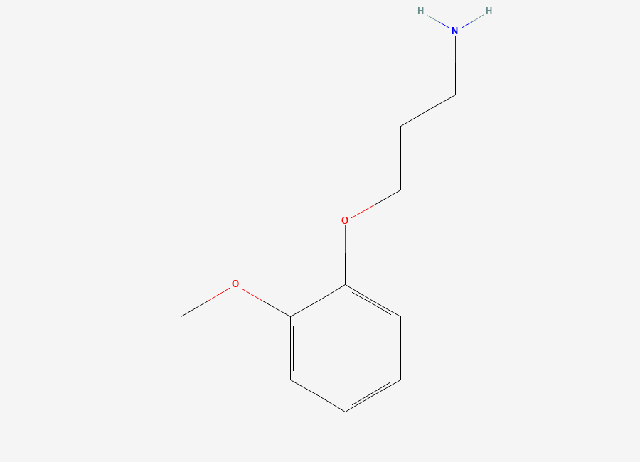 Two-dimensional chemical structure of 3-(2-Methoxyphenoxy)propan-1-amine