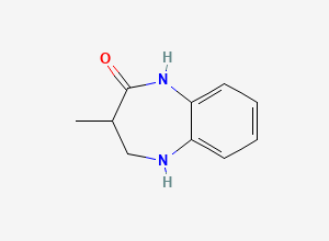 Two-dimensional chemical structure of 3-methyl-1,3,4,5-tetrahydro-2H-1,5-benzodiazepin-2-one