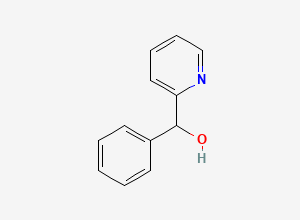 Two-dimensional chemical structure of Doxylamine Phenyl(pyridin-2-yl)methanol, CAS 14159-57-0