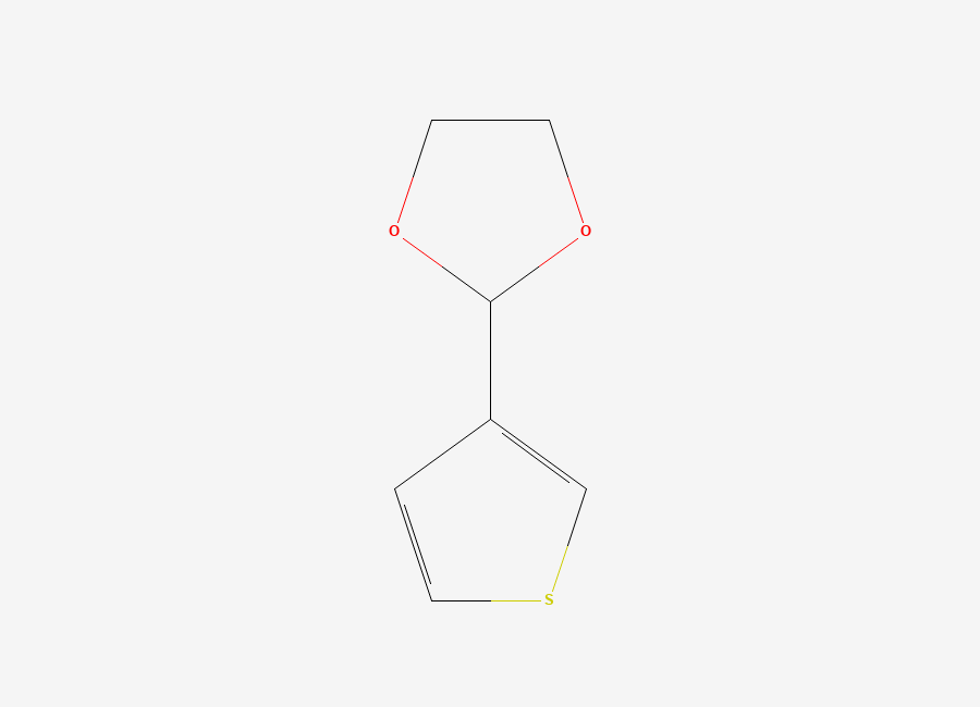 Two-dimensional chemical structure of 2-(3-Thienyl)-1,3-dioxolane