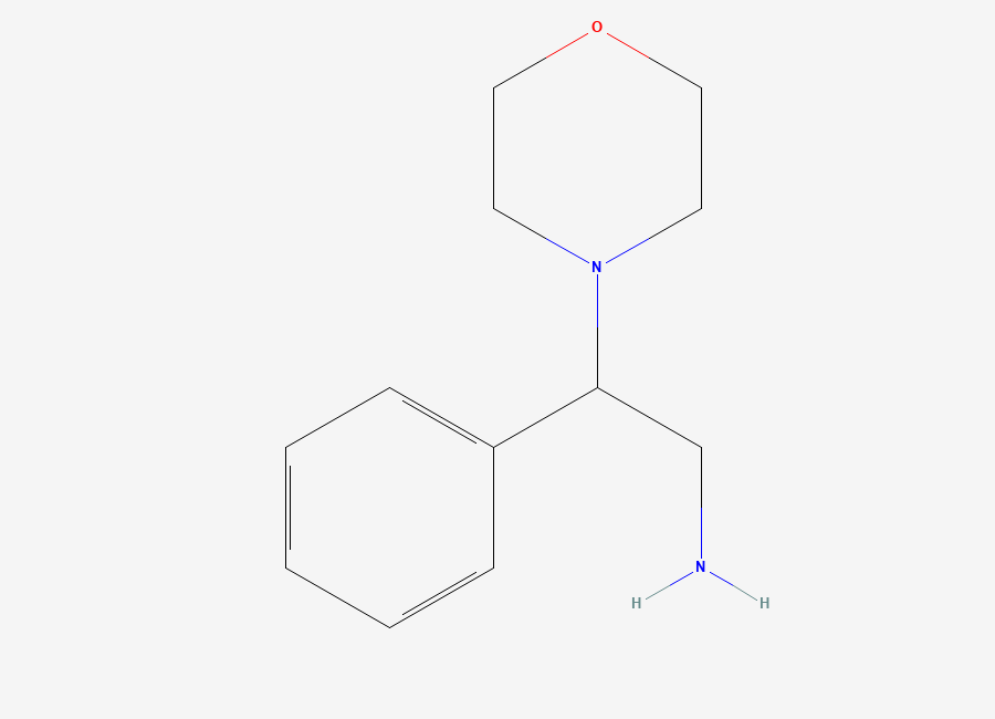 Two-dimensional chemical structure of 2-(Morpholin-4-yl)-2-phenylethan-1-amine