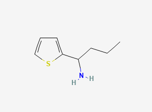 Two-dimensional chemical structure of 1-(Thiophen-2-yl)butan-1-amine