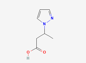 Two-dimensional chemical structure of 3-(1H-Pyrazol-1-yl)butanoic acid