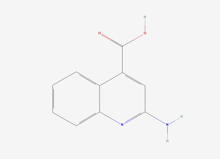 Two-dimensional chemical structure of 2-Aminoquinoline-4-carboxylic acid