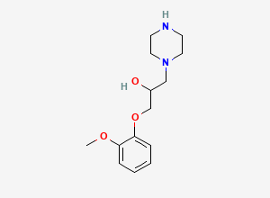 Two-dimensional chemical structure of Ranolazine N-Desacetamido Impurity, CAS 162712-35-8