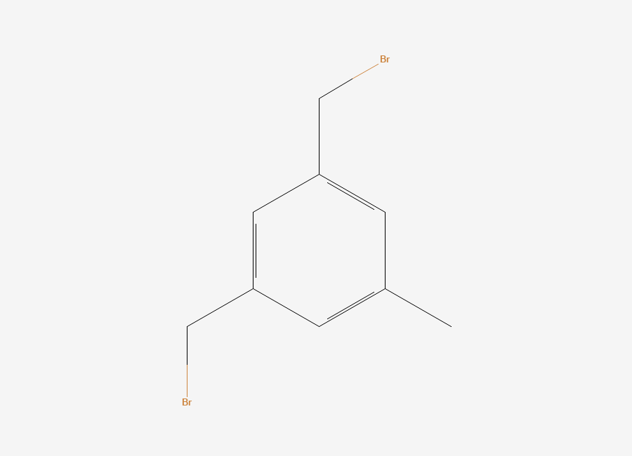 Two-dimensional chemical structure of Anastrozole 1,3-Dibromomethyl Impurity, CAS 19294-04-3
