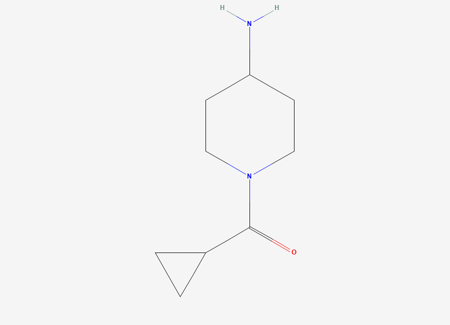 Two-dimensional chemical structure of 1-Cyclopropanecarbonylpiperidin-4-amine