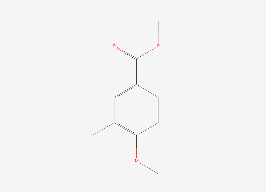 Two-dimensional chemical structure of Methyl 3-iodo-4-methoxybenzoate