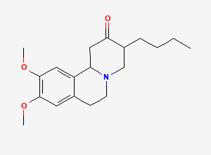 Two-dimensional chemical structure of Tetrabenazine Butyl Impurity