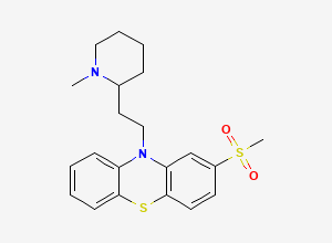Two-dimensional chemical structure of Thioridazine EP Impurity E /Sulforidazine /Thioridazine 2-Sulfone, CAS 14759-06-9