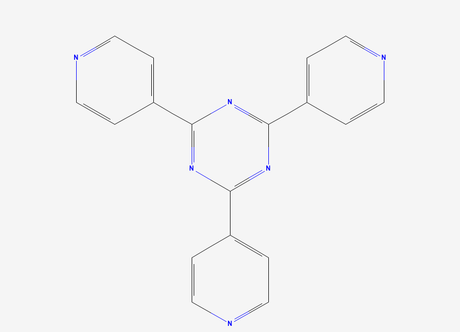 Two-dimensional chemical structure of 2,4,6-Tris(4-pyridyl)-1,3,5-triazine
