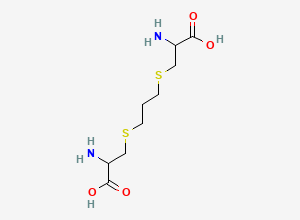 Two-dimensional chemical structure of 2-amino-3-[3-(2-amino-2-carboxyethyl)sulfanylpropylsulfanyl]propanoic acid