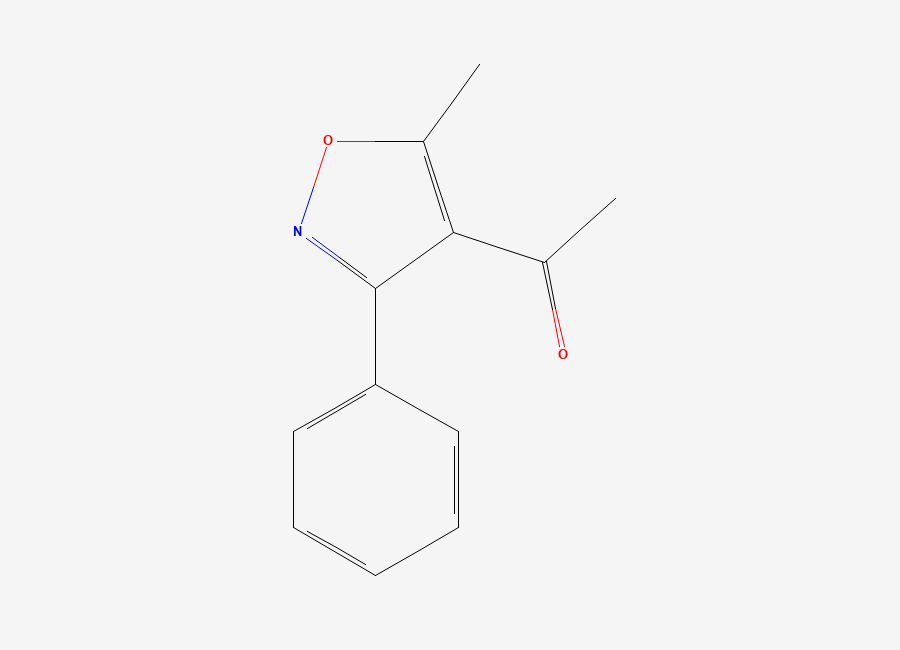 Two-dimensional chemical structure of 1-(5-Methyl-3-phenylisoxazol-4-yl)ethanone