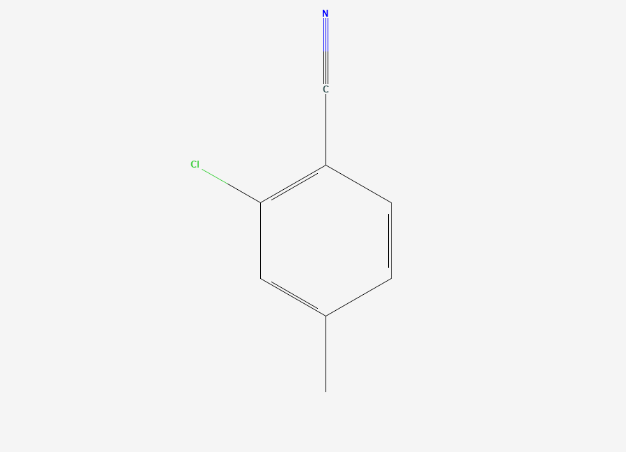 Two-dimensional chemical structure of 2-Chloro-4-methylbenzonitrile