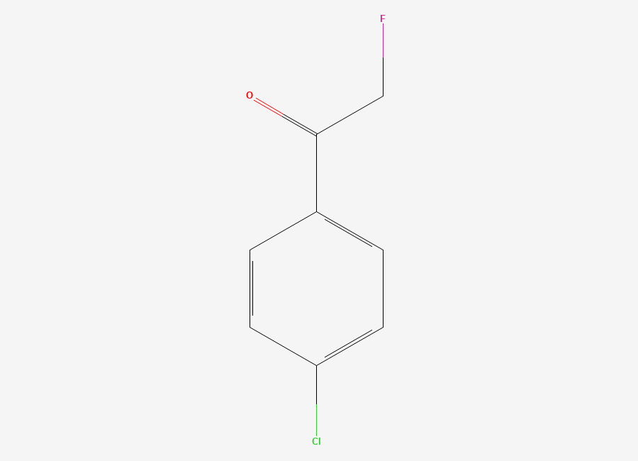 Two-dimensional chemical structure of 1-(4-Chlorophenyl)-2-fluoroethan-1-one