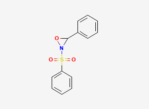 Two-dimensional chemical structure of 2-(Benzenesulfonyl)-3-phenyloxaziridine
