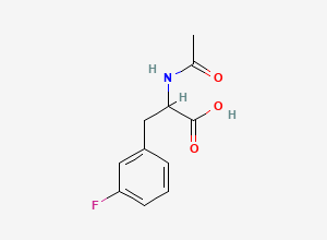 Two-dimensional chemical structure of 2-Acetamido-3-(3-fluorophenyl)propanoic acid