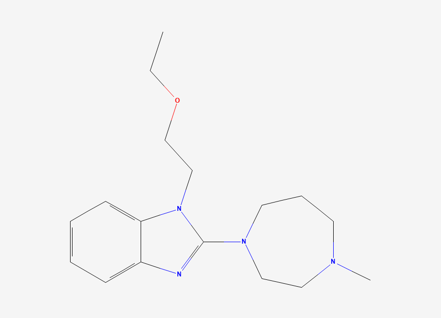 Two-dimensional chemical structure of Emedastine, CAS 87233-61-2